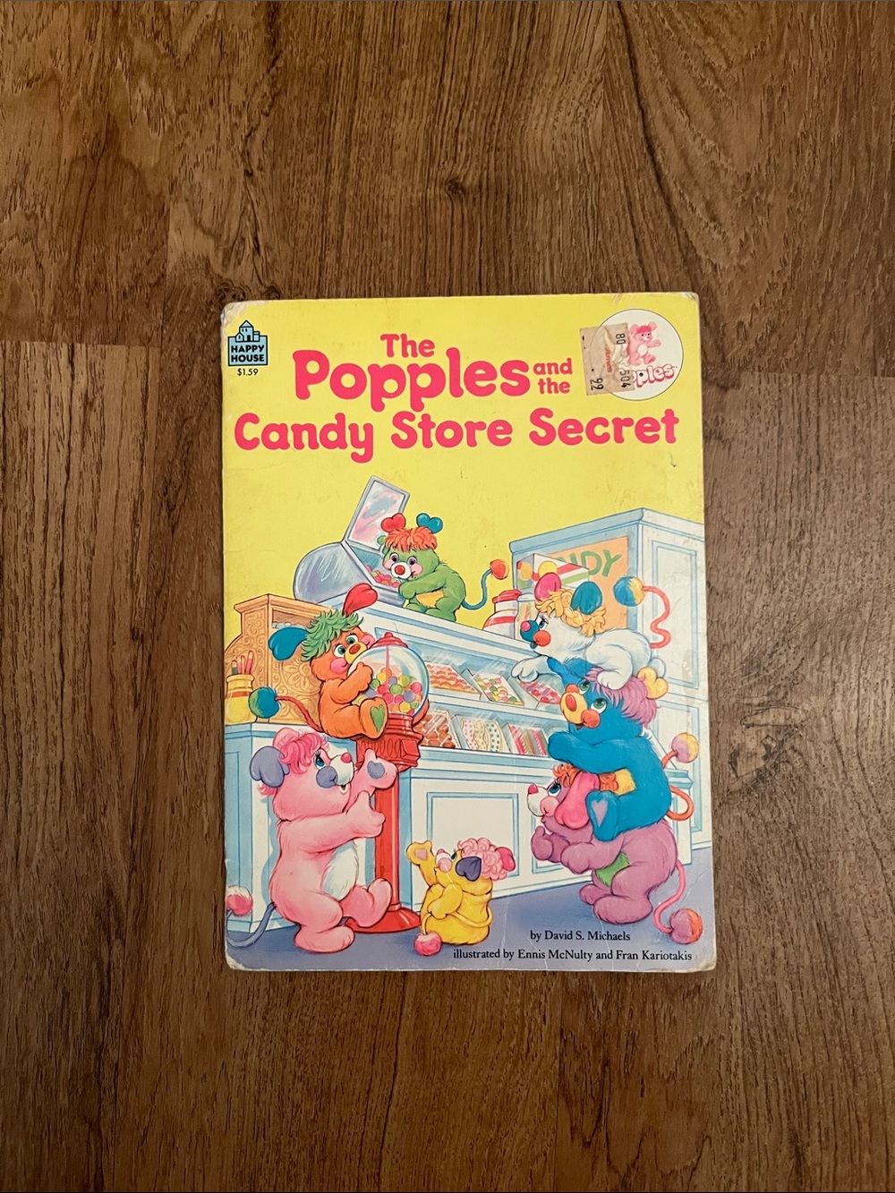 Vintage The Popples and the Candy Store Secret Book 1986